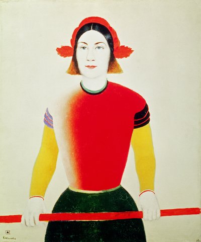 Meisje met een stok door Kazimir Severinovich Malevich