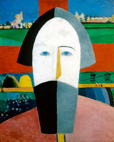 Hoofd van een boer, 1928-1932 door Kazimir Severinovich Malevich