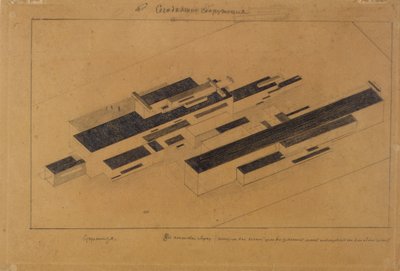 Moderne gebouwen door Kazimir Severinovich Malevich