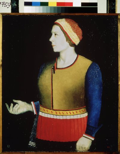 Portret van de vrouw van de kunstenaar door Kazimir Severinovich Malevich