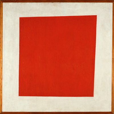 Rood Plein (olieverf op doek) door Kazimir Severinovich Malevich
