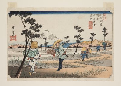 Nr. 8, K?nosu: Ver Uitzicht op Fuji bij Fukiage door Keisai Eisen