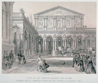 Bezoek van Abd-ul-Aziz, Sultan van Turkije, aan de Guildhall, City of London door Kell Brothers