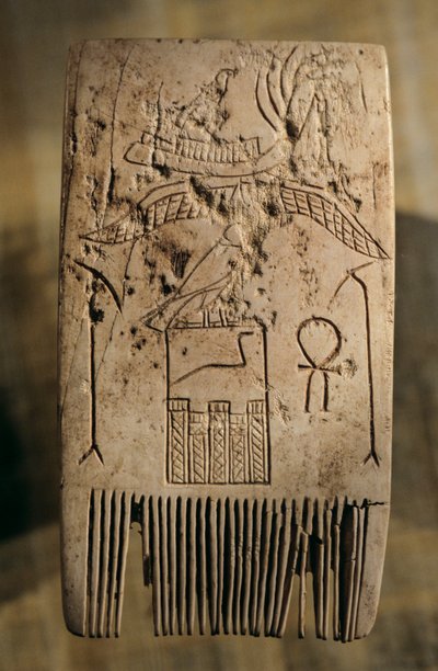 Ivoren kam behorend tot vroegdynastieke heerser Djer, Abydos, Egypte door Kenneth Garrett