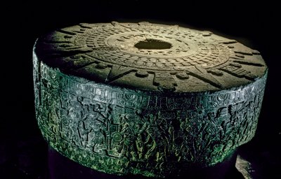 Tenochtitlan, Templo Mayor, Azteeks, Mexico, Mexico-Stad, Grote Tempel van de Azteken door Kenneth Garrett