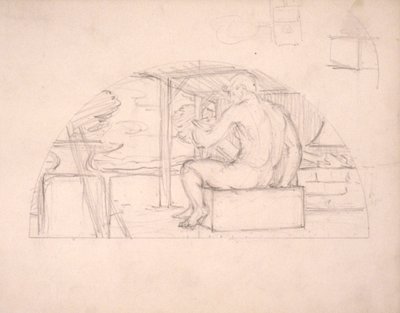 (Rotunda van het Capitool van de staat Iowa) (Fabrikanten, studie voor panel) door Kenyon Cox