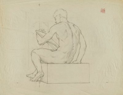 (Rotunda van het Capitool van de staat Iowa) (Fabrikanten, studie voor panel) door Kenyon Cox