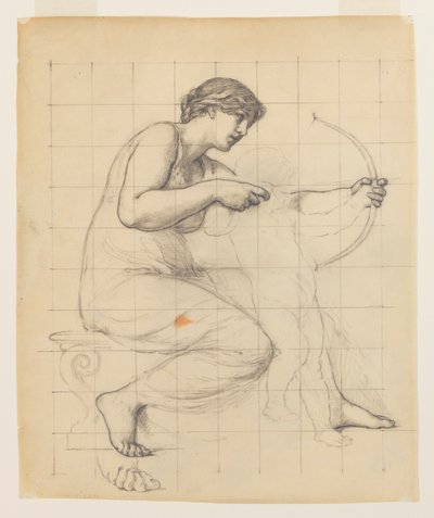 Studie voor "De opvoeding van Cupido" door Kenyon Cox