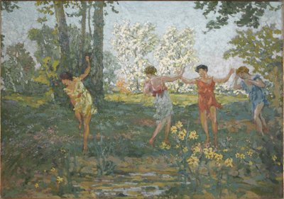 Eurydice gebeten door een slang, 1913 door Ker Xavier Roussel