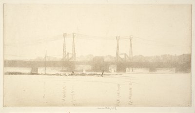 De spoorwegbrug door Kerr Eby
