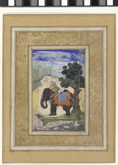 Olifant met berijder door Keshavdas (possibly)