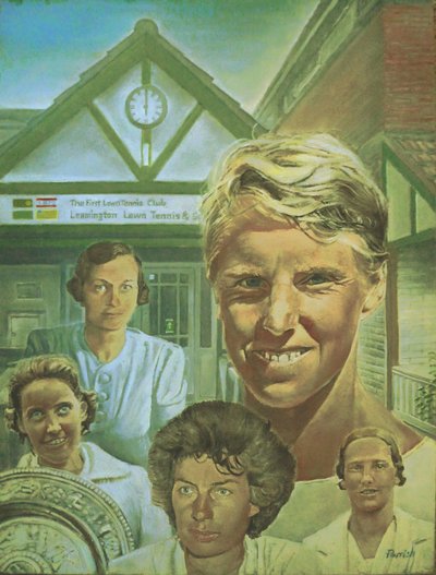 Britse Dames Wimbledon Kampioenen Bezoeken Leamington Lawn Tennis Club door Kevin Parrish