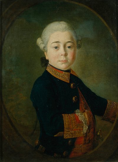 Portret van graaf Nikolai Dmitrievich Matyushkin als kind door Kirill Ivanovich Golovachevsky