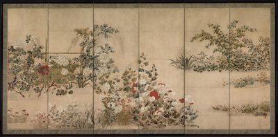 Bloemen van de vier seizoenen, midden 1600 door Kitagawa Sosetsu