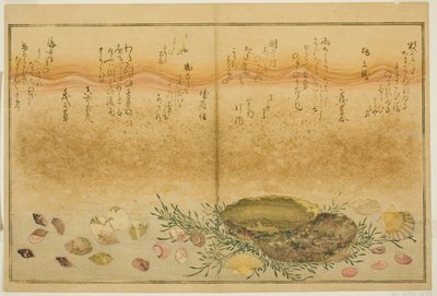 Chidori-gai, itaya-gai, awabi, utsuse-gai, asari-gai, en monoara-gai, uit het geïllustreerde boek 