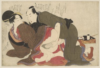 Getrouwde man en weduwe door Kitagawa Utamaro