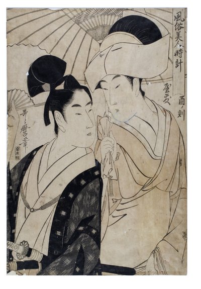 Uur van de Haan uit de serie Gewoonten van Schoonheden per Uur door Kitagawa Utamaro