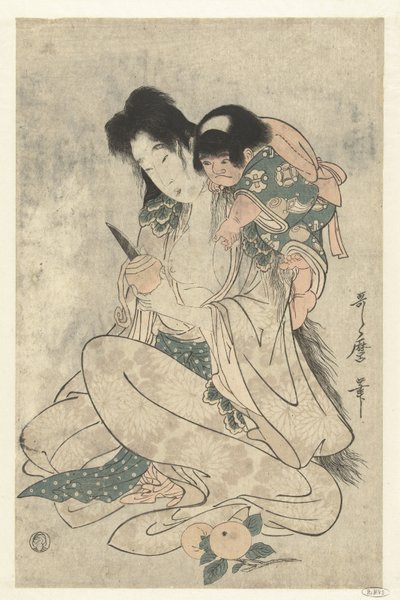 Kintoki en Yamauba door Kitagawa Utamaro