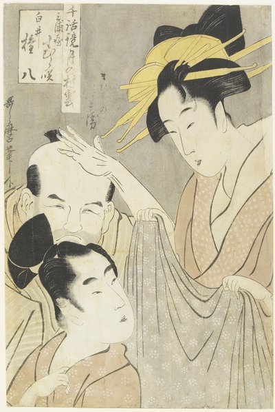 Komurasaki van het Muuraya-huis, Shirai Gonpachi en Viperous Jihe_, 1798-1800 door Kitagawa Utamaro