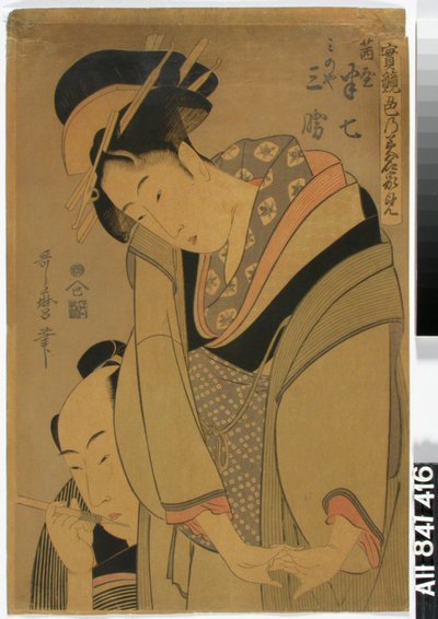 Liefdespaar door Kitagawa Utamaro