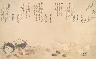 Schelpen onder water, 1790 door Kitagawa Utamaro