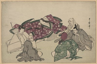 Zes dichters (Rokkasen) door Kitagawa Utamaro