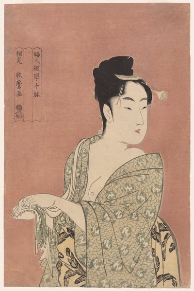 Het modieuze type uit de serie Tien typen in de fysiognomie van vrouwen door Kitagawa Utamaro