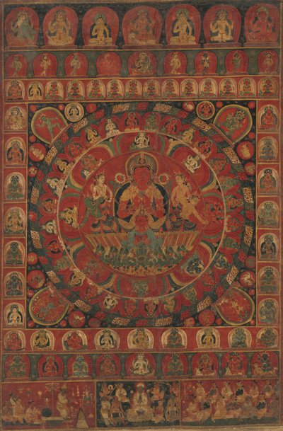 Mandala van de Zonnegod Surya Omringd door Acht Planetaire Godheden door Kitaharasa