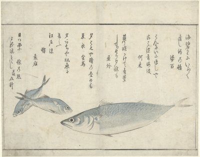 Drie vissen door Kitao Masayoshi