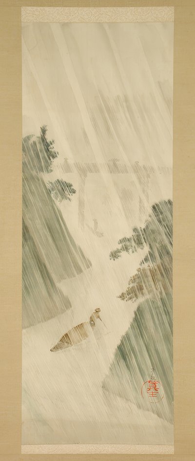Regenachtige dag bij Ochanomizu, Tokyo door Kiyochika Kobayashi