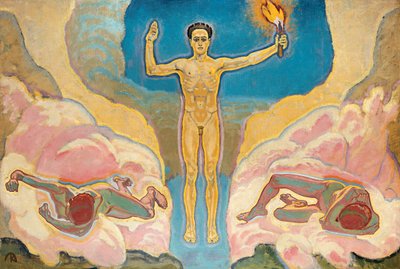 Das Licht - Het licht ... (olieverf op doek) door Koloman Moser