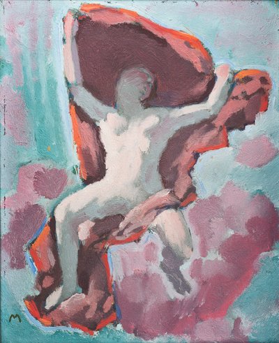 Figurenbild - Schilderij van een figuur ... (olieverf op doek) door Koloman Moser