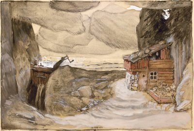 Decorontwerp voor de opera Der Bergsee door Julius Bittner, 1910-1911 door Koloman Moser