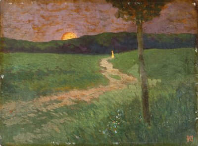 Zomeravond (olieverf op doek) door Koloman Moser