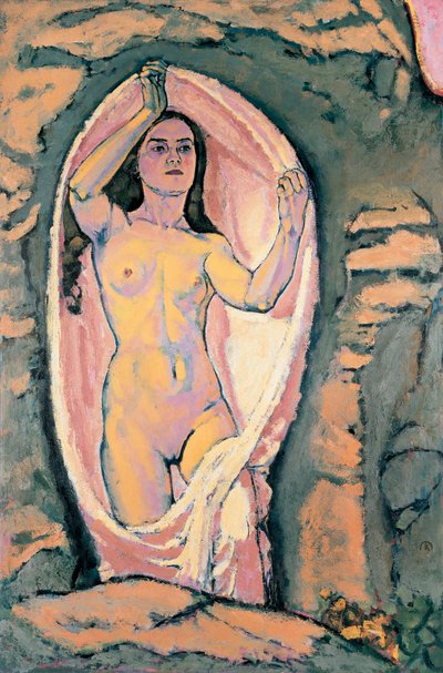 Venus in der Grotte - Venus in de Grot ... (olieverf op doek) door Koloman Moser