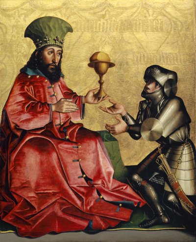 Abraham voor Melchizedek van het Heilspiegel Altaarstuk door Konrad Witz