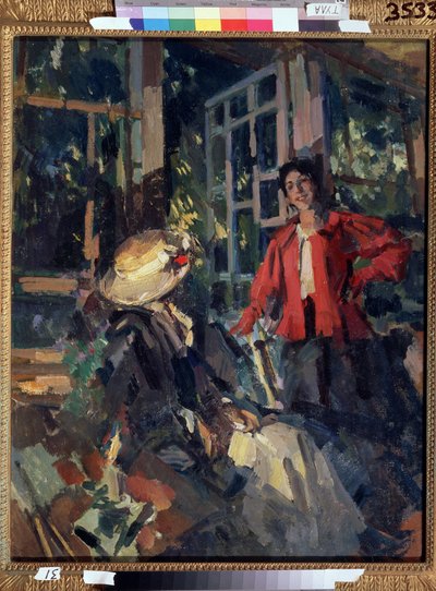 Aan het raam door Konstantin Alekseevich Korovin