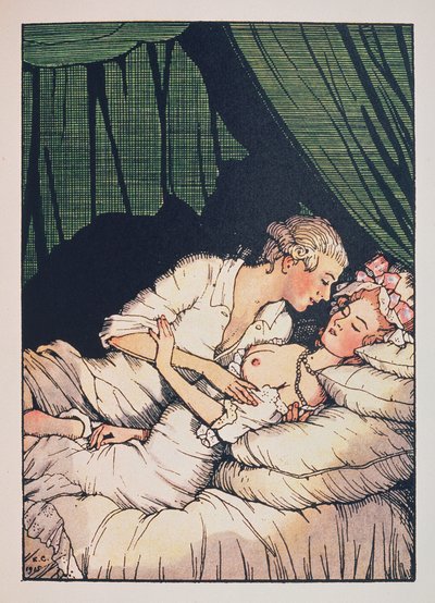 Illustratie voor het Boek van de Markiezin door Franz Blei door Konstantin Andreevic Somov