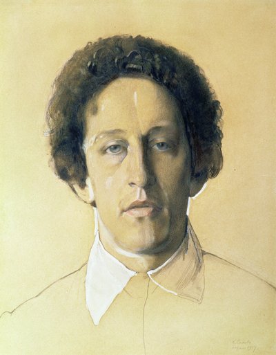 Portret van Aleksandr Aleksandrovich Blok (1880-1921) door Konstantin Andreevic Somov