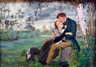 De Geliefden door Konstantin Andreevic Somov