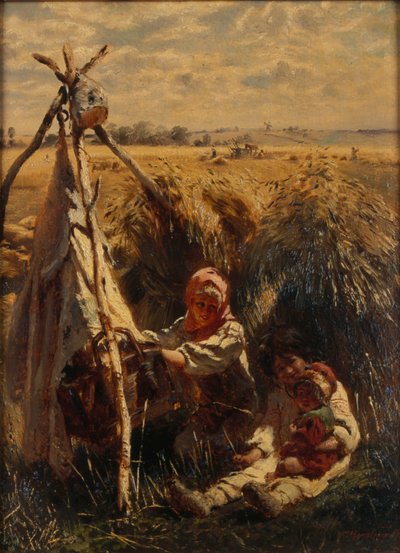 Kinderen in de Velden door Konstantin Egorovich Makovsky