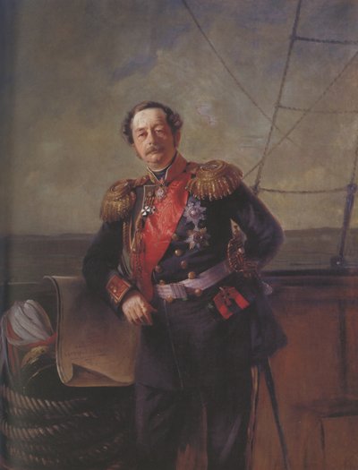 Portret van Graaf Nikolay Nikolayevich Muravyov-Amursky 1809-1881, 1863 door Konstantin Egorovich Makovsky