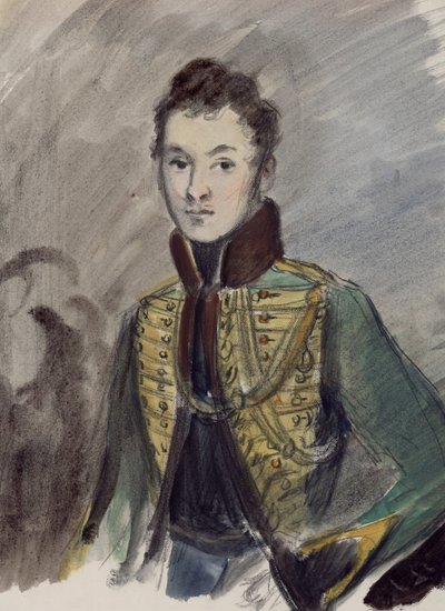 Nikolai Rostov. Illustratie voor de roman Oorlog en Vrede van Leo Tolstoy door Konstantin Ivanovich Rudakov