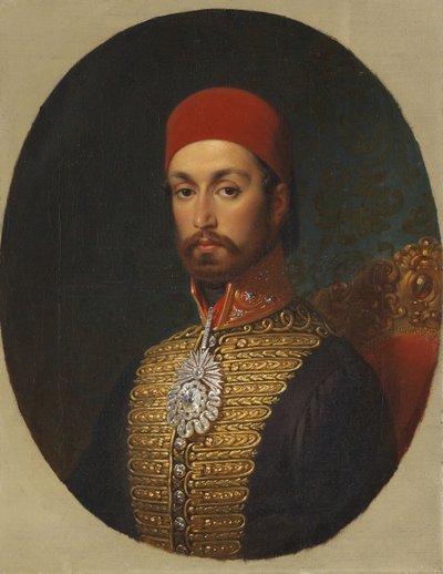 Portret van Sultan Abdülmecid I door Konstantin Johann Franz Cretius
