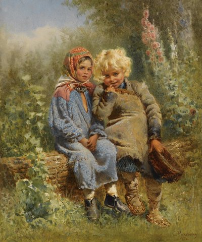 Russisch: "Rustende boerenkinderen" Rustende boerenkinderen door Konstantin Makovsky