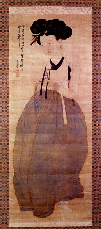 Koreaanse kunst: Portret van een geisha door Korean School