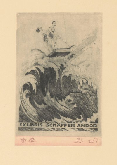 Ex libris van Andor Schäffer door Kornél Révész