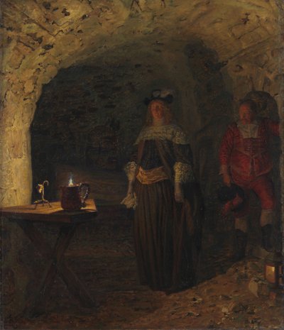 Leonora Christina, geleid door Frederik Ahlefeldt in de Blauwe Toren, 1893 door Kristian Zahrtmann