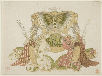 Soga no Goro, Oiso no Tora, en Kewaizaka no Shosho door Kubo Shunman