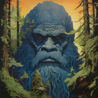 gezicht in de bomen 4 door Kurt Heppke